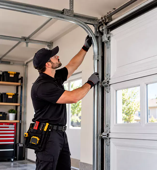 Garage Door Track Repair diagnostic inspection in Indianapolis IN